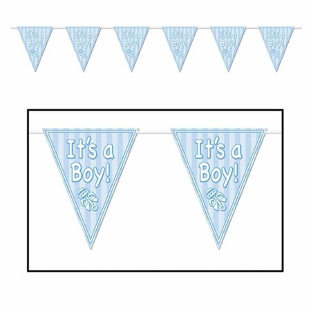 GOLDENGIFTS Its A Boy Pennant Banner, 12PK GO622076